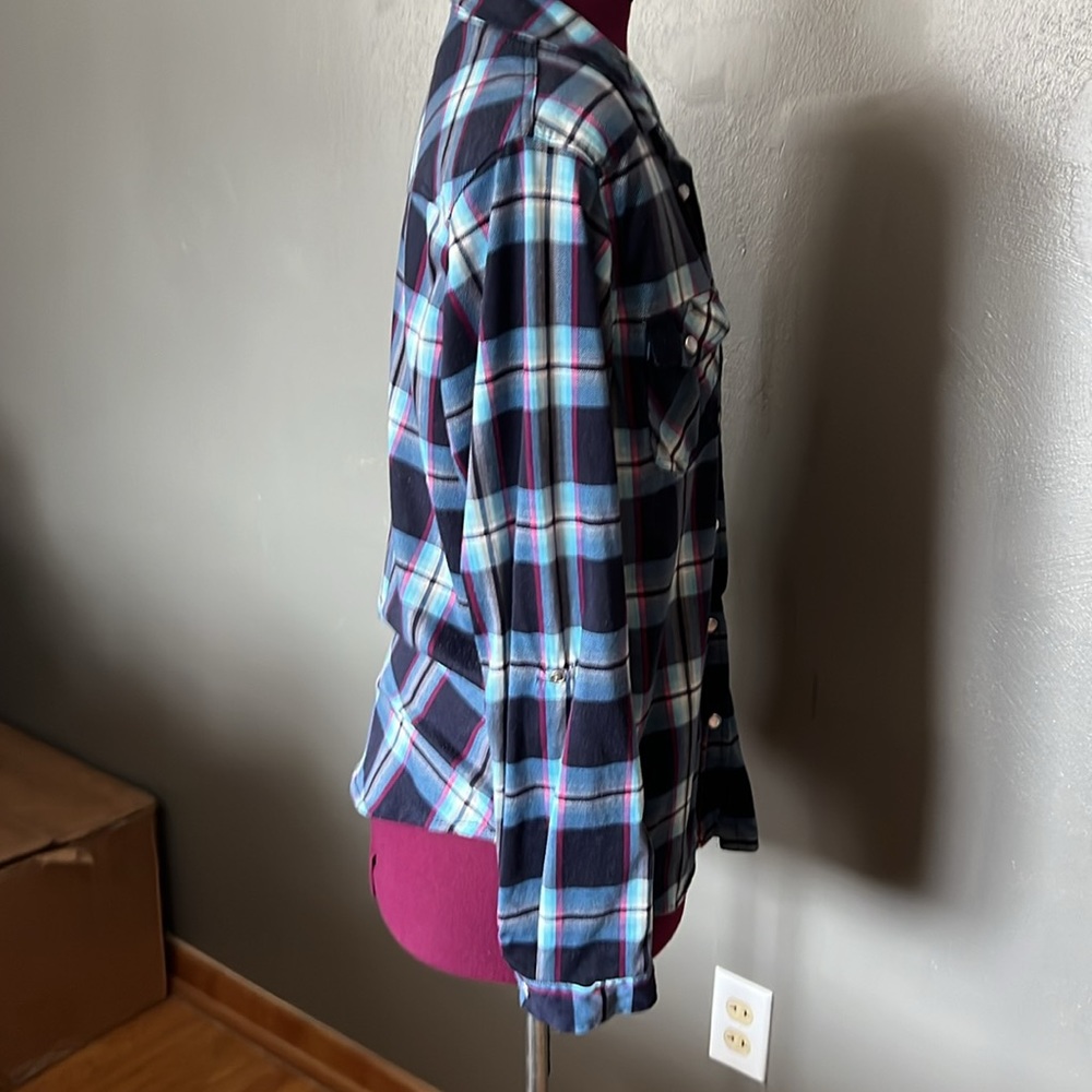 Button Down Snap. County Looking Blouse Size Xl - image 3